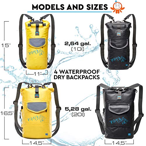 Luck route Waterproof Dry Bag with Backpack Straps and Pockets - Float –  Aquatech Life LLC