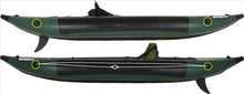 Two inflatable fishing kayaks