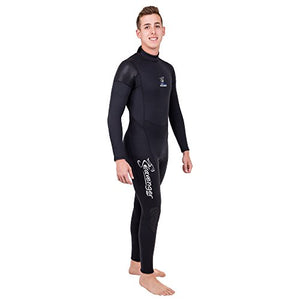 Seavenger 3mm Neoprene Wetsuit with Stretch Panels for Snorkeling, Scuba Diving, Surfing (Scuba Black, Men's 2X-Large)