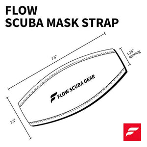 Flow Scuba Gear - Neoprene Cover for Dive and Snorkel Mask Strap (Tsunami)