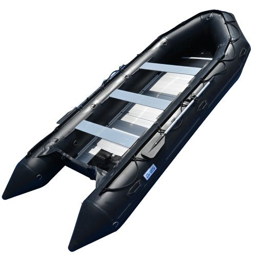 Inflatable Boat For Sale black with metal floor.