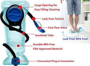 Hydration Backpack with 2L BPA Free Bladder