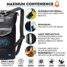 Luck route Waterproof Dry Bag with Backpack Straps and Pockets - Floating DryBag for Beach - Sack for Camera Kayaking Boating or Fishing 10l Black