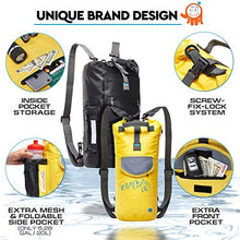 Luck route Waterproof Dry Bag with Backpack Straps and Pockets - Floating DryBag for Beach - Sack for Camera Kayaking Boating or Fishing 10l Black