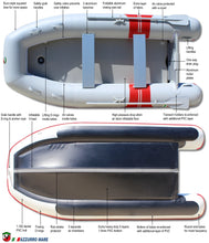 Two azzurro mare inflatable boats