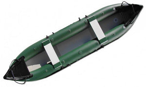 inflatable kayaks as seen from above.